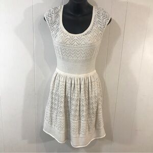 American eagle outfitters knitted lined off white dress Size Small